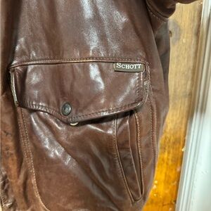 Vintage Schott brown leather jacket size 44